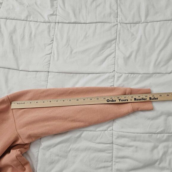 Acne Studios Sweater Womens XS Peach Ferris Face Hoodie Oversized Pullover - Picture 11 of 11